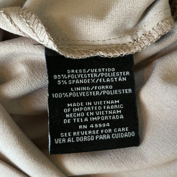 R&M Richards Mesh Panel Jacket Dress Size 3X Taupe Knee Length Elegant Cocktail - Picture 9 of 14